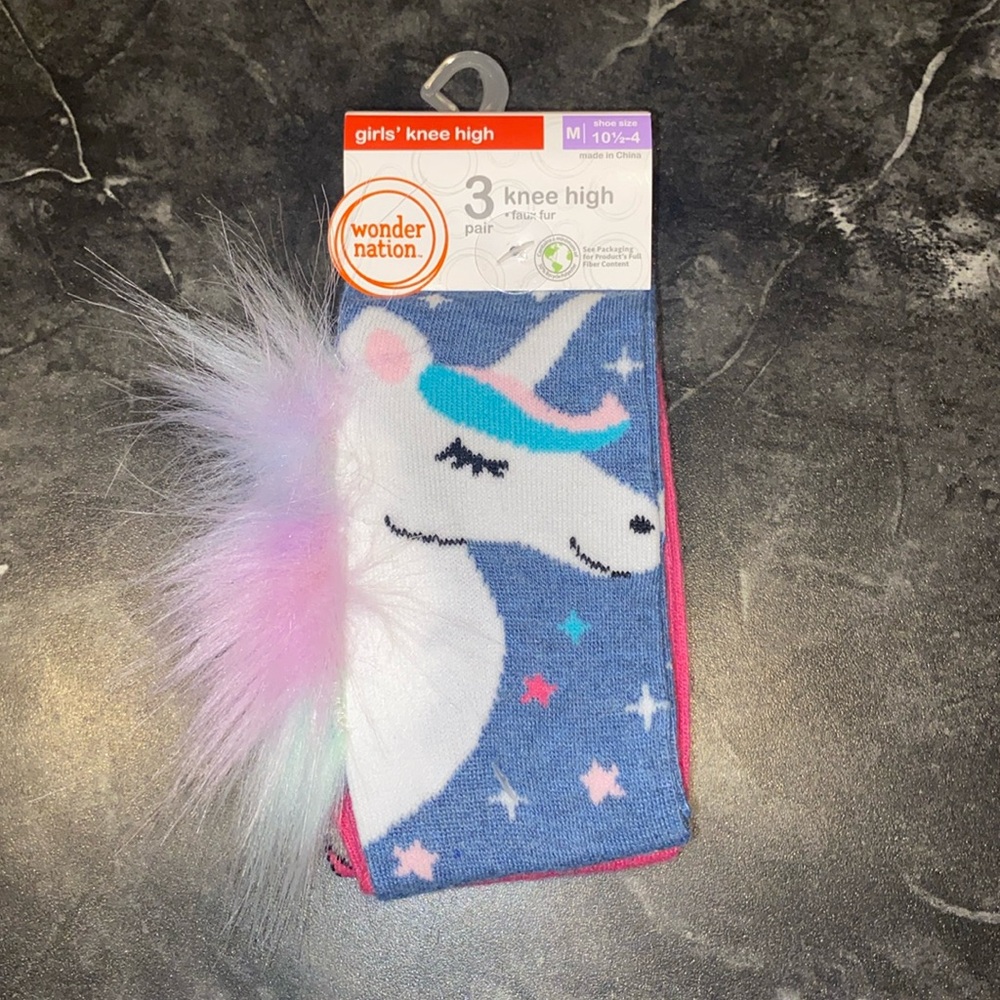3Pk. Unicorn 🦄 Knee Socks